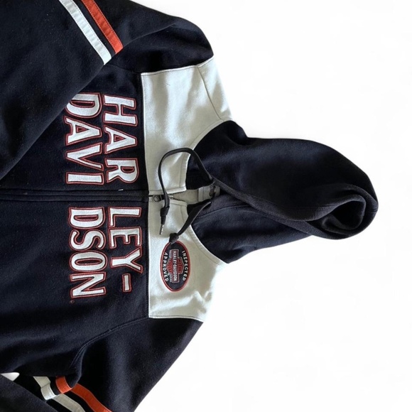 VINTAGE HARLEY DAVIDSON ZIP UP SWEATER - Picture 2 of 5